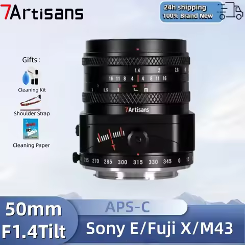 7artisans 50mm F1.4 Tilt Shift Perspecrive APS-C Lens for Sony E A6600 A6400 A73 A7MIV Fuji X XF XS1
