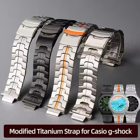 GA 2100 Modified Titanium Strap for Casio g-shock GBM-2100 GM2100 Titanium Orange Band ga2100 gm2100