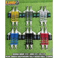 MTR HONDA WAVE 125 / XRM 125 / RS 125 REAR SHOCK SUSPENSION FULLY ADJUSTABLE W/ TANK 310MM 100% THAI