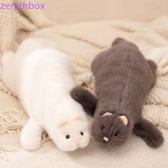 ZENITHBOX​ Plush Ferret Stuffed Toy, Lifelike Appearance Huggable Doll Ferret Plush Toy, Accompany D