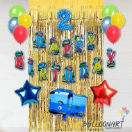 TAYO SIMPLE BALON FOIL/PAKET DEKORASI ULANG TAHUN ANAK LAKI/DEKORASI ULTAH MURAH