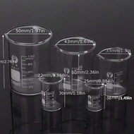 Heat Resistant Laboratory Glass Cups From 50 ml To 500 ml With Graduated Volume Measurement (Multipl