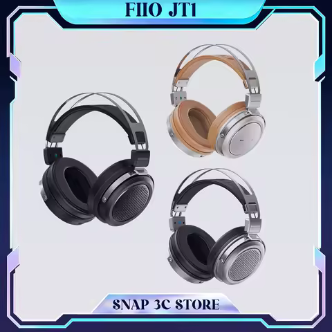 FiiO JT1 Studio Monitor Headphones 50mm Dynamic Driver Closed Back Hi-Res Wired Headset For Mixing D