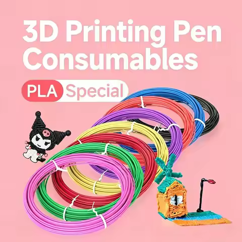 Universal 1.75mm PLA Filament for 3D Printing Pens 200M Roll Non-Toxic Low Odor Choose 10/20/30 Colo