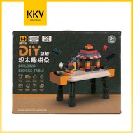 KKV - Mr. man · Mainan Brick Balok Susun Meja Anak DIY 106pcs Bahan ABS Awet Kuat  (Villa Houses can