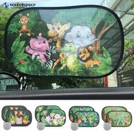SECRETSPACE 2Pcs Car Side Window SunShade Windscreen Roof Window Cartoon For Children Adults Adsorpt