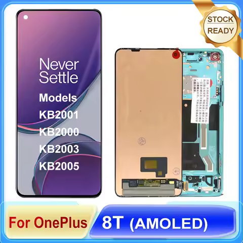 6.55" AMOLED For OnePlus 8T LCD Display Touch Screen Digitizer Assembly 1+8T KB2001, KB2000, KB2003,