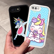 Case for OPPO A3S A5 A83 A39 A37 F5 A12E A1K Realme C2 C2s Silicone Case H-44 Cute Unicorn