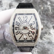 Franck MULLER Frank MULLER V41 Stainless Steel Back Diamond Men's Watch Full Diamond Frank MULLER Calendar Automatic Mechanical Watch Luxury