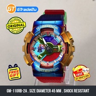 Original G Shock Men GM-110RB-2A GM110RB-2A Analog Digital GA110 Metal Bezel Rainbow Color Watch [RE