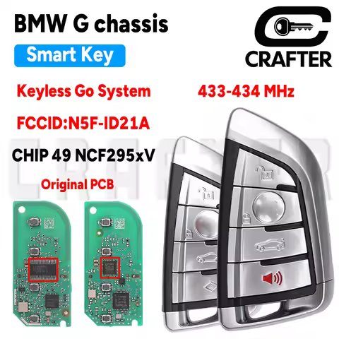 Key Crafters N5F-ID21A Original PCB 434MHz CHIP ID49 Smart Car Key For BMW G Series 3 5 6 7 X3 X5 X7