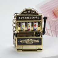 Fruit Machine Keychain Lucky Charm Keychains Mini Casino Pendant Bag Charm Novelty Gifts for Kids Ad