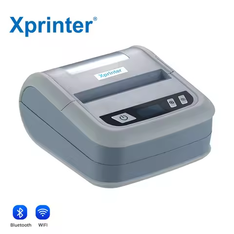 Xprinter XP-P323B Portable Receipt Printer Sticker Label Maker Inkless Printer with LED Screen and M