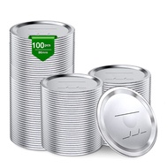 KIN 100 Pcs Wide Regular Mouth Canning Lids Mason Jar Canning Lids Split-Type Lid Leak Proof Metal S