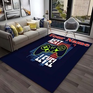 Custom name rugs game console rugs, video game pattern living room rugs for home decor game room