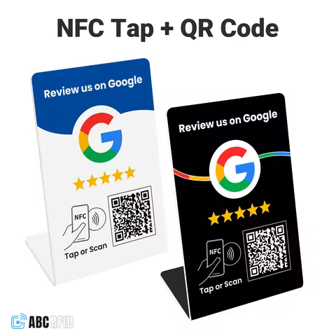 Business Stand for Google Review NFC Tap & Dynamic QR Code Easy Setup with Review Linkk Management N
