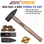 INGCO wooden handle flat and square head nailing hammer, head weight from 300 - 1000g HMH040300 HMH 