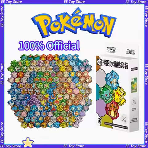 100% Official Pokemon 151 Puzzle Fridge Set Chinese Simplified Collectible Trading Card Game PTCG Po