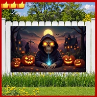 Pumpkin Graphics Spooky Decoration Material Halloween Banner Night Scene Vivid Colors Haunted House 