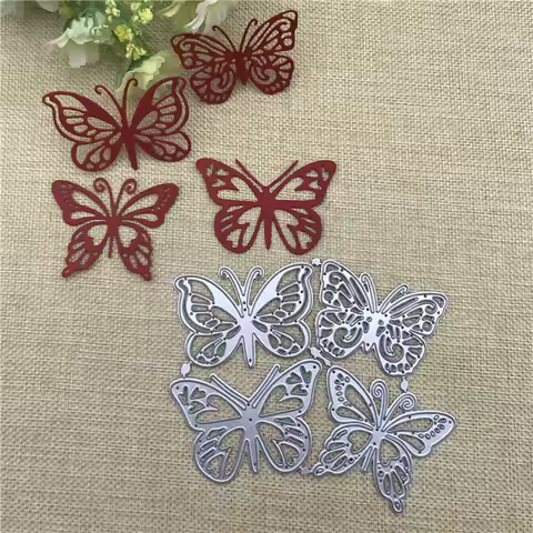 4pcs butterfly Craft Metal stencil mold Cutting Dies decoration scrapbook die cuts Album Paper Craft