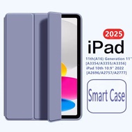 For iPad 11th (A16) Generation 2025 Case A3354 A3355 A3356 Folding PU Stand Soft TPU Back Cover For 