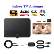 Free Local Channels Antenna Indoor HDTV 4K Digital Receiver Coaxial Cable&amp;USB With Amplifier 50 Mile Range Booster