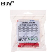 250PCS 25Values 1W Zener Diode Kit 3.0V-33V DO-41 for Voltage Regulation Electronic Projects