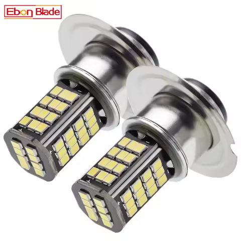 2Pcs 6V /12V DC 56 LED P42D Replacement Bulb 2835 SMD High Low Beam Car Driving Motorcycle Headl Lam
