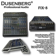 Dusenberg Original Official 8 Channel Fix Audio Mixer with 8 Mono Mic Line Insert + Stereo LR and 8 