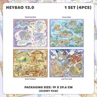 Lazy Cat HeyBao 13.0 3D Miniature Scenes Sticker DIY Cute Cartoon Scenes Building PET Sticker Hei Ba