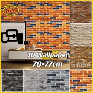 Wallpaper Big size 70X77cm Foam 3D WallPaper Retro Brick DIY Waterproof No smell 100%