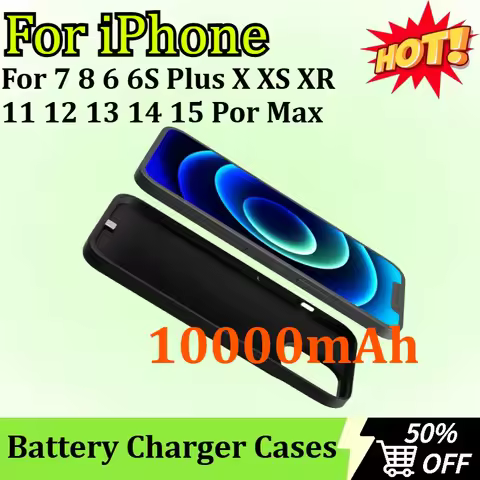 10000mAh Battery Charger Case For iPhone 7 8 6 6S Plus Charging Case For iPhone X XS XR 11 12 13 14