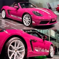 ตกแต่งรถยนต์ Porsche 718 Cayman Bolster Flower 981 982 911 ด้านข้าง PVC ป้ายตกแต่งรถยนต์ ป้ายตกแต่งร
