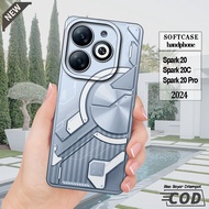 case TECNO Spark 20 -Spark 20C -Spark 20 Pro -Spark 20 Pro Plus -silikon hitam bening Lentur elastis