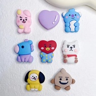 [Order at least 5PCS]Cute resin sandwich biscuit rabbit dog koala food and play diy cream glue mobile phone case refrigerator sticker hairpin accessories