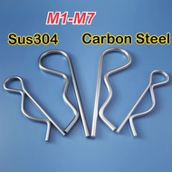 [XM] B-Type Open Pin R-Type Open Pin M1-M7 Spring Pin Wave Open Pin Circlip Iron Pin Carbon Steel Ga