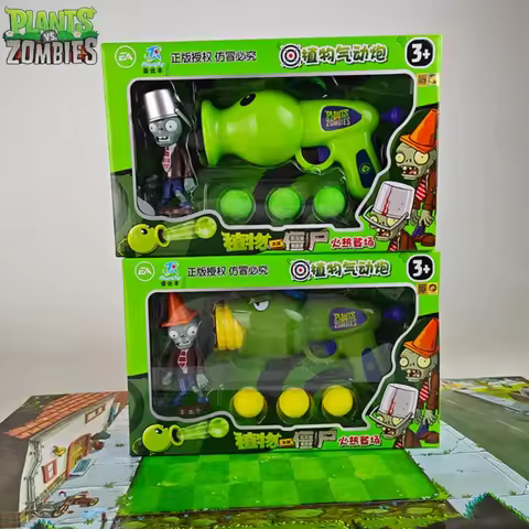 New Plants Vs Zombies Peashooter Gun Corn Soft Bullet Gun Zombie Target Cannonball Shot Battle Shoot