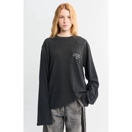 [Daigou Version] Acne Studio Autumn Winter 25 Simple Pocket Slogan 1996 Distressed Washed Retro Long