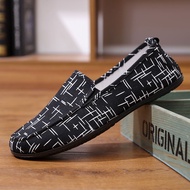 Naimo Loafers Mens Beanie Shoes Korean Version Trend Casual Lazy One Foot Canvas Shoes Mens British 