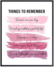 Canvas Positive Inspirational Quotes Wall Decor Uplifting Encouragement Gifts For Women Girls Teens