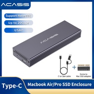 ACASIS USB C 3.2 SSD Enclosure for Apple Flash SSDs 12+16 PIN MacBook ProMacBook Air Mac Pro iMac and Mac mini from 2013 to 2017 Portable Storage Enclosure Compatibel with M.2 Nvme SSD With adapter