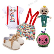 Noweborn JoJo Coco melon Costume for Baby Boy JJ Coco melon Terno Outfit Infant 1st Birthday Party C