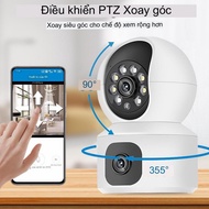 Yoosee Ip Camera 2 Eyes Indoor View 2 Screens 360 Degree Rotation, Color Night View, Supports 2-Way 