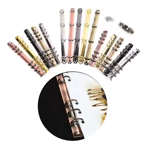 A5 A6 A7 Metal Notebook File Folder Clip File Folder Refillable Loose-leaf Ring Binding Hoops Spiral