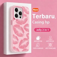 Kiss Jelly CandyELEGAN 2 In 1 Casing For iphone 17 Pro Max 16 Pro Max 11 14 13 16 Plus 12 Pro 15 Pro