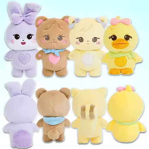 New Pink World Tour Official Soft Kawaii Plush Jennie Lisa Rose Jisoo Purple Rabbit Brown Bear Duck 