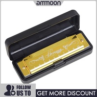 [ammoon]IRIN 10-Hole C Key 20-Tone Harmonica with Storage Case