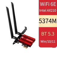 【 WiFi 6E Tri band 】 Intel AX210 PCIe WiFi card | 5374Mbps WiFi card PCIe Bluetooth 5.3