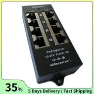 48V PoE Camera Support Gigabit 4 Port PoE Injector Midspan Mode A Operation Wall Mount Networking De