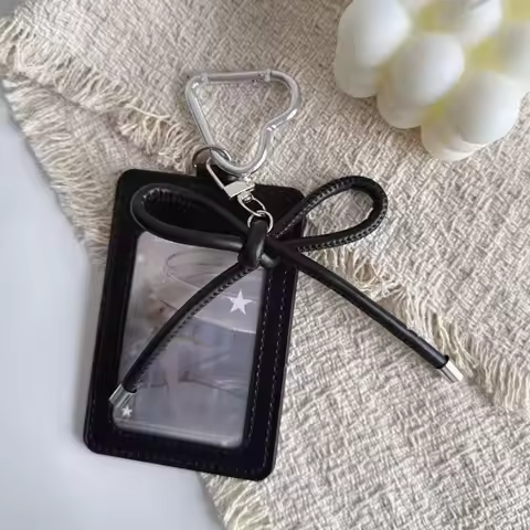 Portable INS Card Holder PU Leather Y2k Kpop Idol Photocard Holder Idol Photo Cards Sleeve